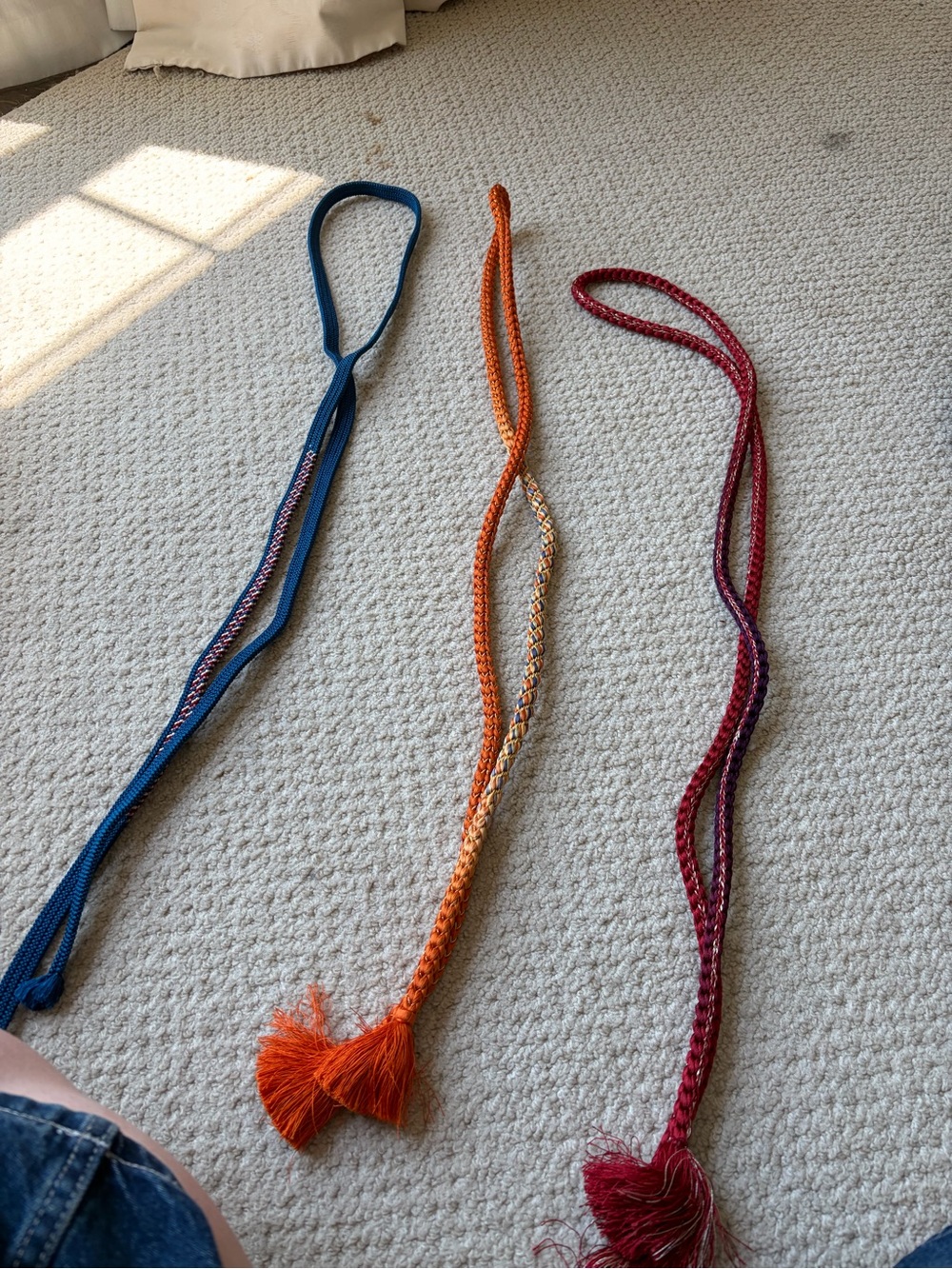 Kimono ties and collar